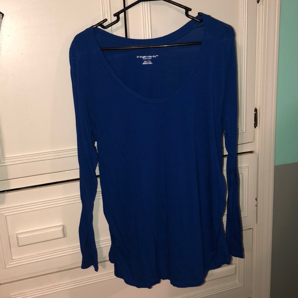solid blue maternity shirt!